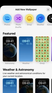 Press the required category and follow the instructions on the screen to select the required background image.