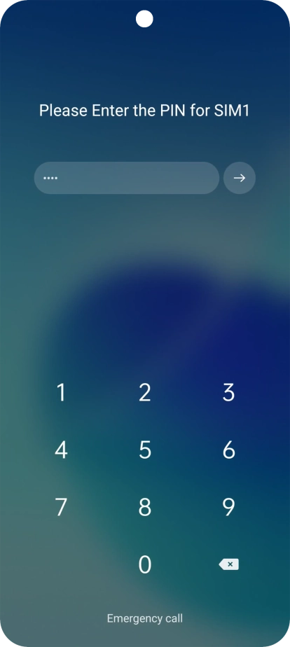 If you're asked to key in your PIN, do so and press arrow right.