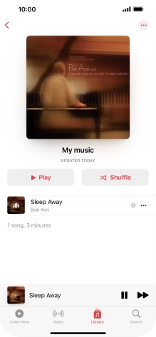 Press the song title.