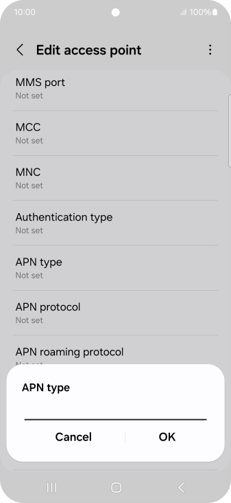 Key in mms and press OK.
