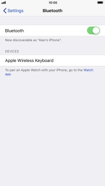 Press the required Bluetooth device and follow the instructions on the screen to pair the device with your phone.
