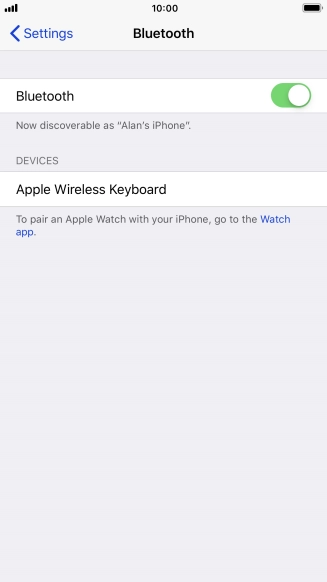 Press the required Bluetooth device and follow the instructions on the screen to pair the device with your phone.