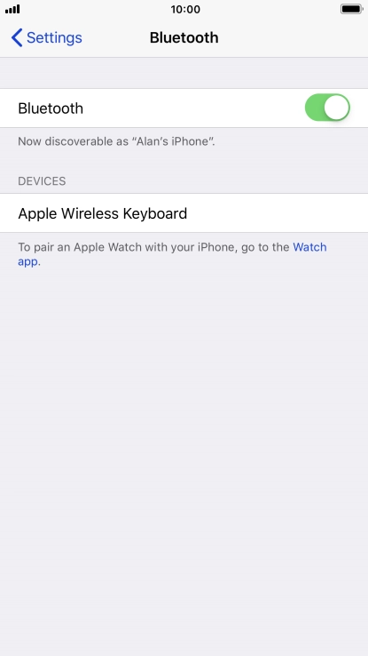 Press the required Bluetooth device and follow the instructions on the screen to pair the device with your phone.