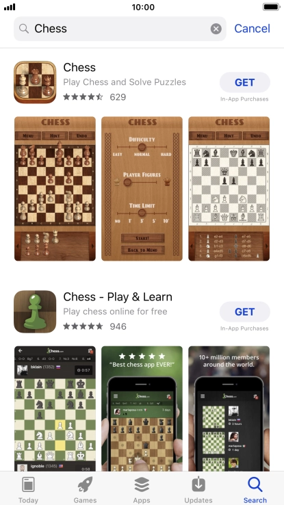 Press the required app.