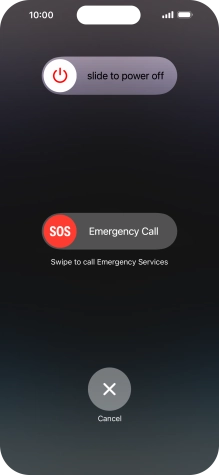 Press and drag the power off icon right.