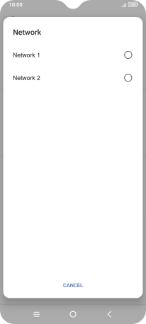 Press the required network.