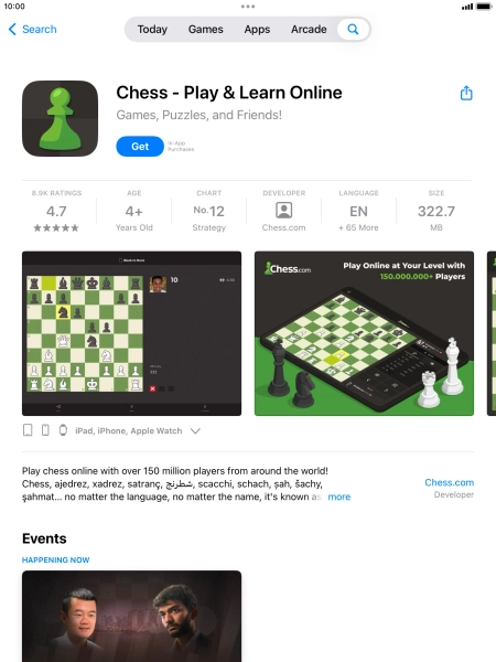 Press Get and follow the instructions on the screen to install the app.