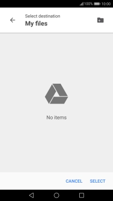 To create a new folder, press the new folder icon and follow the instructions on the screen to create a new folder.