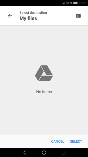 To create a new folder, press the new folder icon and follow the instructions on the screen to create a new folder.