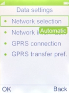 Select Network selection.