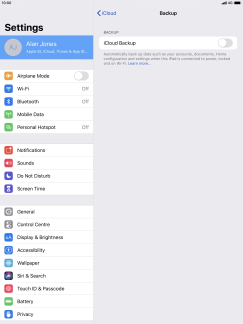 Press the indicator next to 