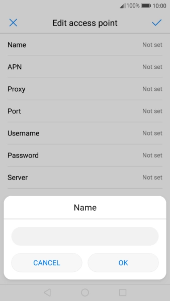 Key in Vodafone MMS and press OK.