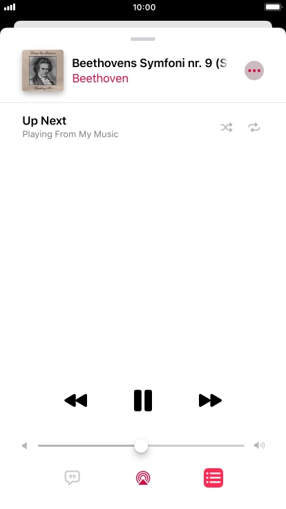 Press the shuffle icon to turn the function on or off.