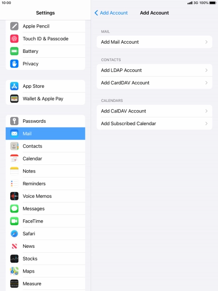 Press Add Mail Account.