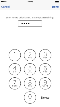 Key in your PIN and press Done.