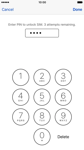 Key in your PIN and press Done.