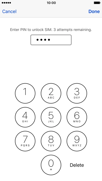 Key in your PIN and press Done.