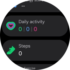 Under Daily activity, you can see how far you are from completing your daily activity goals.
