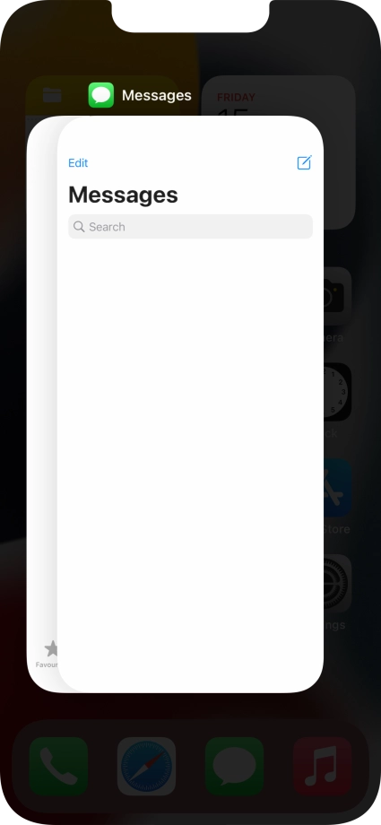 Slide upwards on the required application to end it.