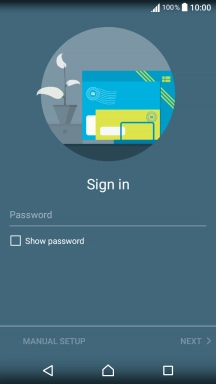 Press Password and key in the password for your email account.