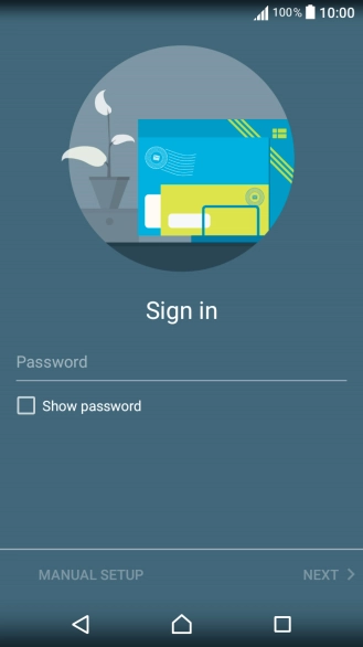 Press Password and key in the password for your email account.