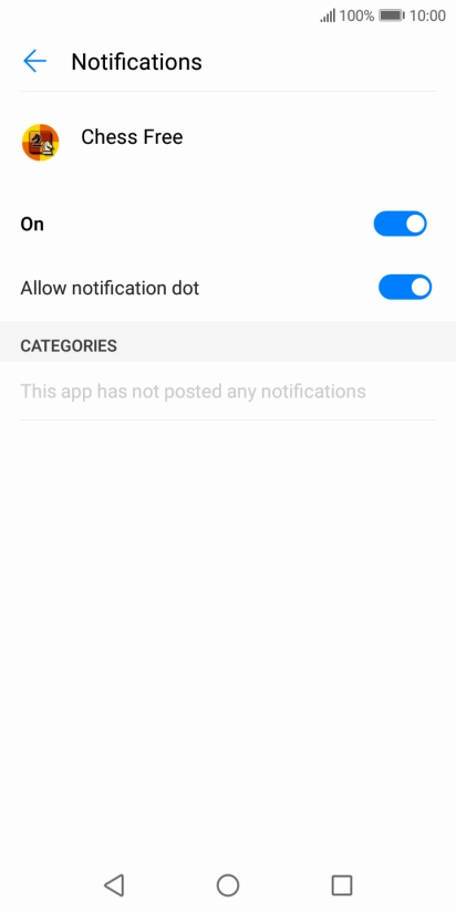 Press the indicator below the name of the app to turn the function on or off.