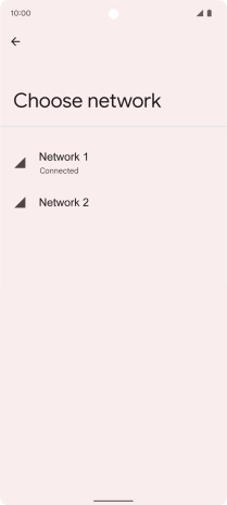 Press the required network.