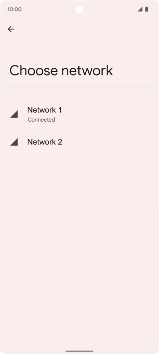 Press the required network.