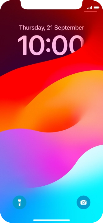 Press and hold anywhere on the lock screen.