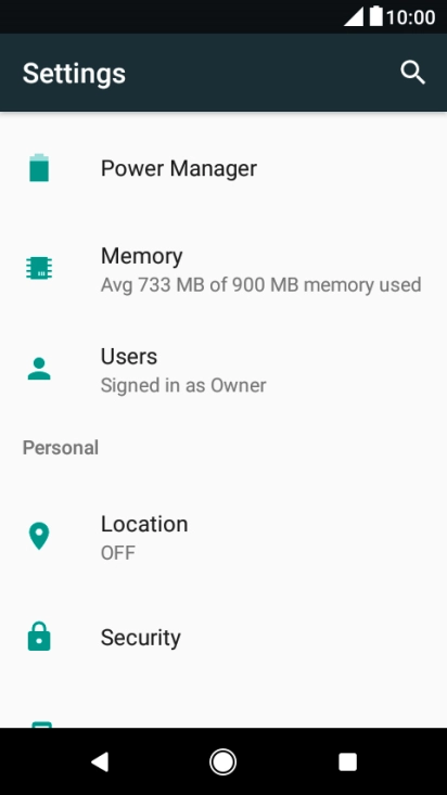 Press Power Manager.
