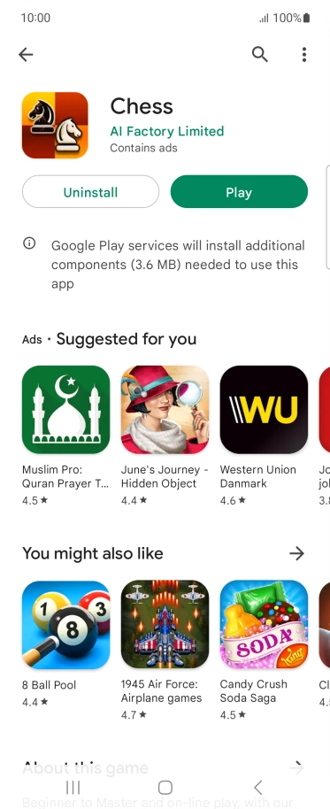 Press the Home key to return to the home screen.