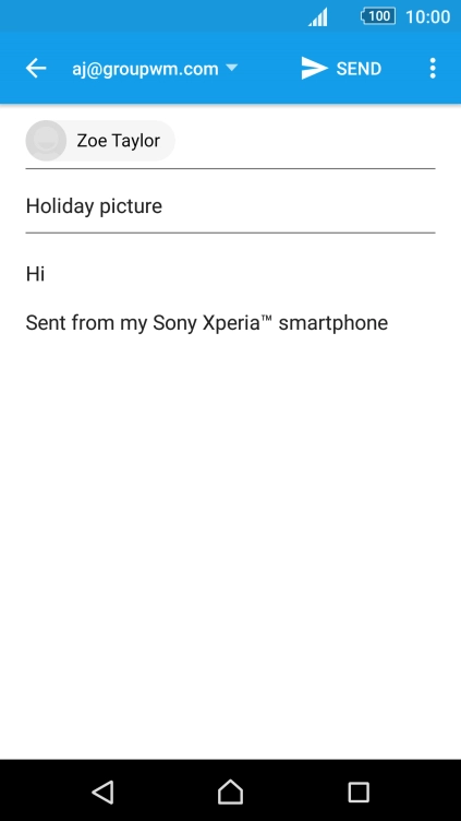 Press the menu icon.