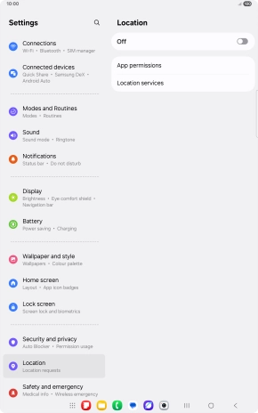 Press the indicator to turn the function on or off.