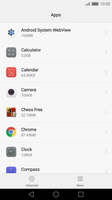 Press the required app.