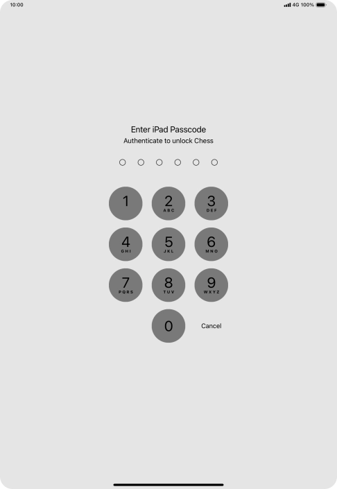 Use the lock code you created. The app is now no longer locked.