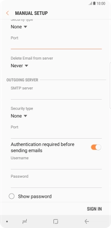 Press the drop down list below 