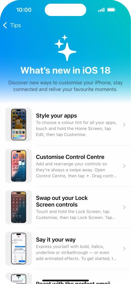 Slide your finger upwards starting from the bottom of the screen to return to the home screen.