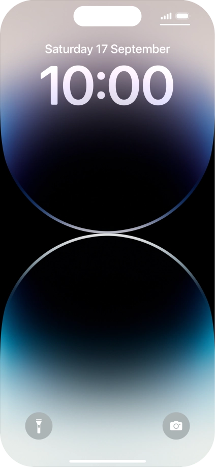 Press and hold anywhere on the lock screen.