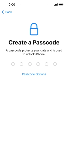 Press Passcode Options.