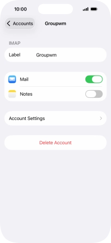 Press Account Settings.
