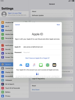 Press the field next to 