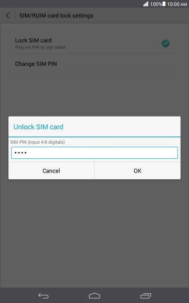 Key in your PIN and press OK.