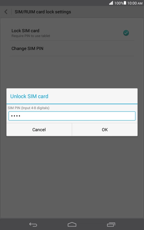 Key in your PIN and press OK.
