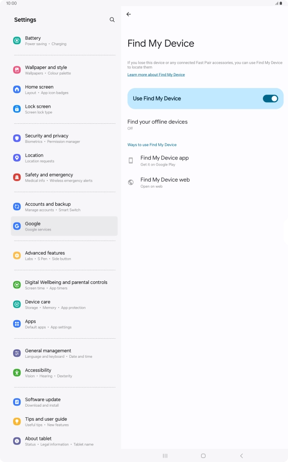 Press the Home key to return to the home screen.