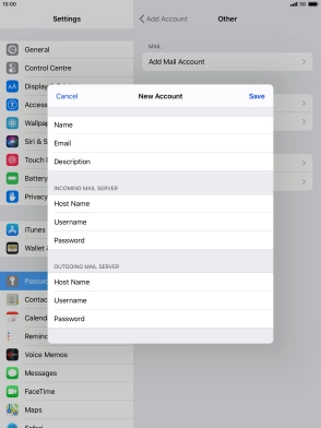 Press Save. Your email account has now been set up. To select more settings for incoming and outgoing server, proceed with the following steps.