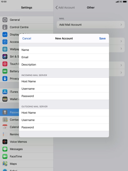 Press Save. Your email account has now been set up. To select more settings for incoming and outgoing server, proceed with the following steps.