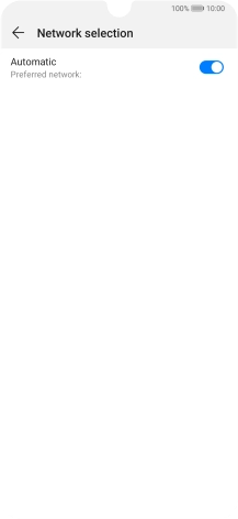 If you want to select a network manually, press the indicator next to 