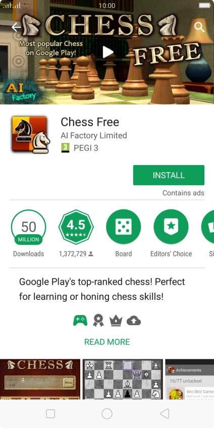 Press INSTALL and follow the instructions on the screen to install the app.