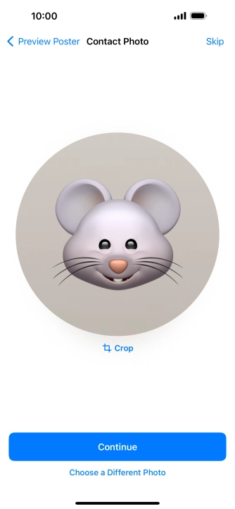 Follow the instructions on the screen to customise the selected picture and press Continue.