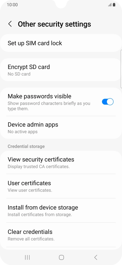 Press Set up SIM card lock.